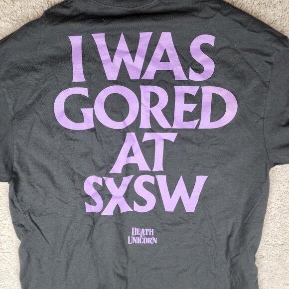 Death Of A Unicorn Promo A24 SXSW Exclusive I Was Gored At SXSW T Shirt Size XL - Picture 7 of 7